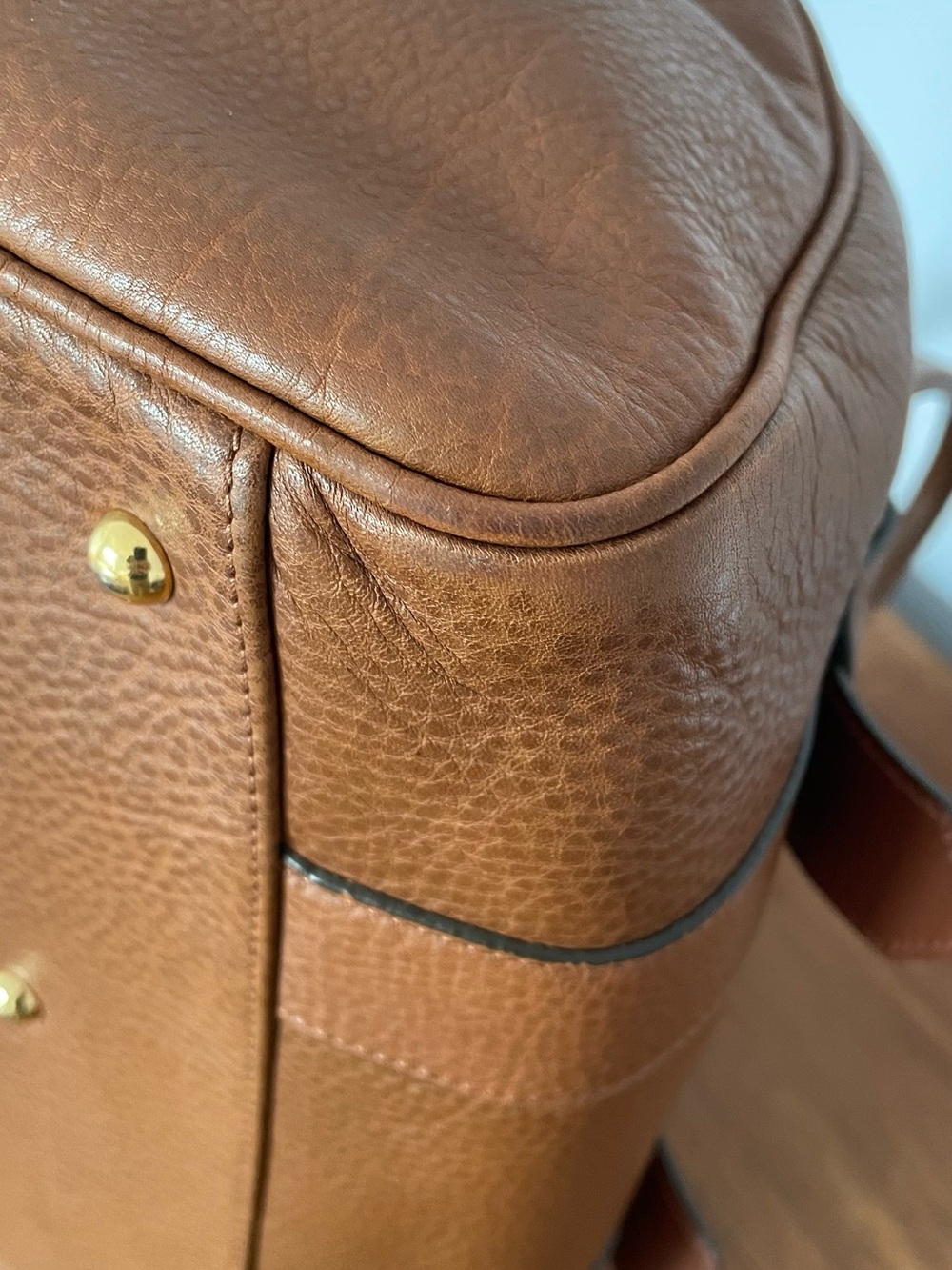 Longchamp x Kate Moss Gloucester Small Cognac Leather Satchel - Picture 10 of 12